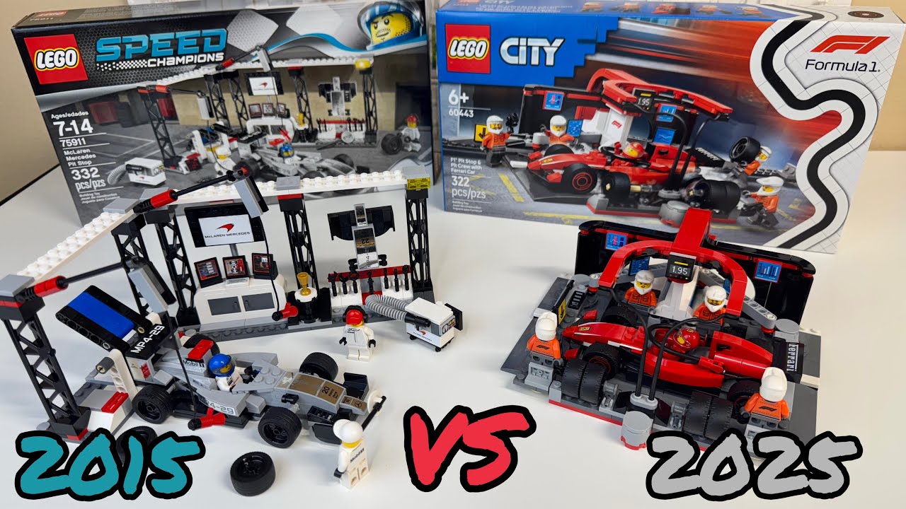 Better LEGO Pit Stop? Speed Champions (Then) vs City (Now)