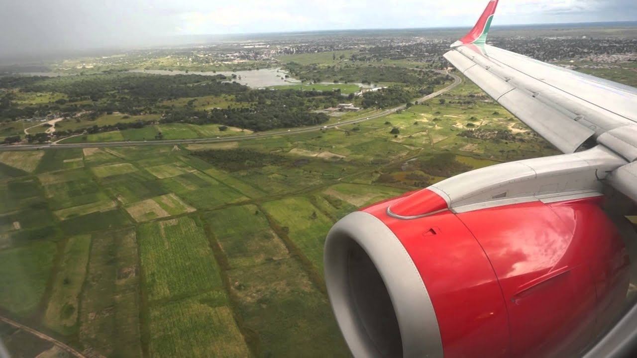 E190 KQ landing at Harare - Zimbabwe