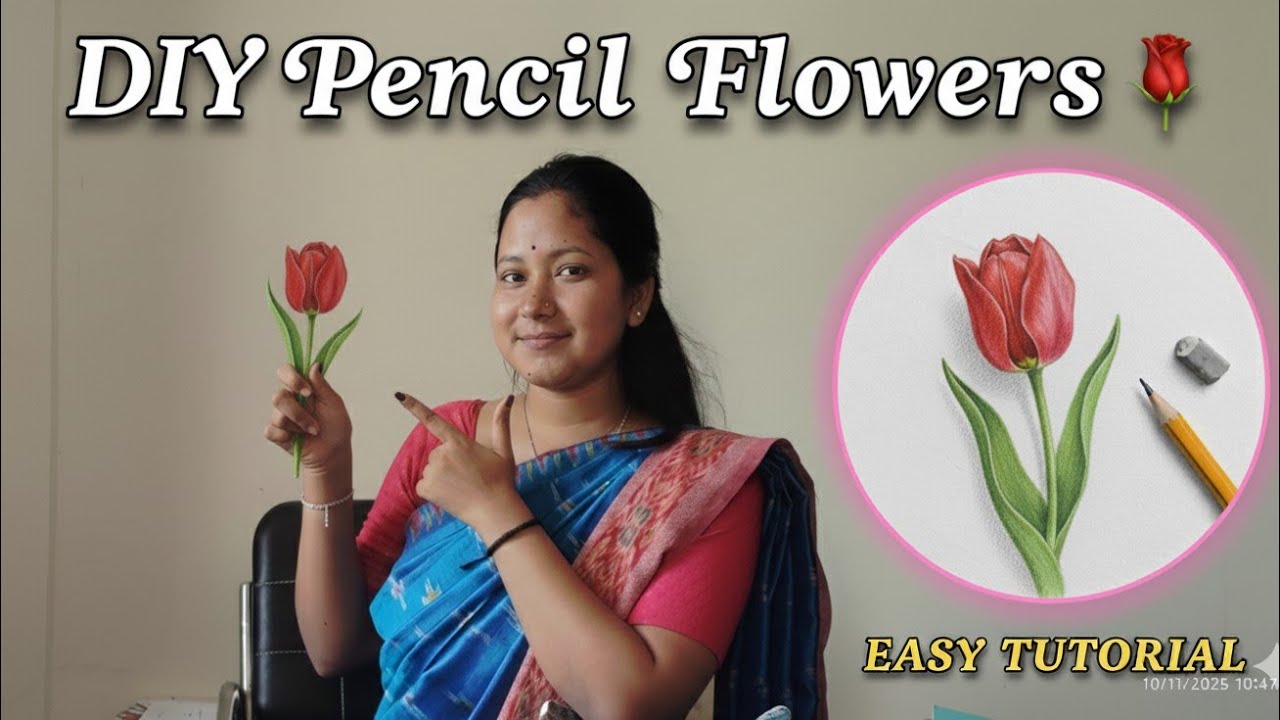 Beautiful flower pencil drawing 🌸 easy shading art for beginners 🎨 #FlowerDrawing #PencilArt #Viral