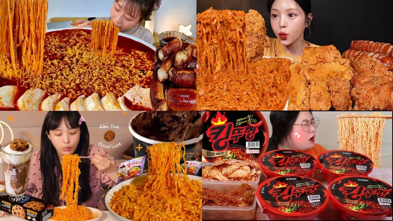 Spicy noodles food challenge 🔥 spicy ramen eating challenge  🍜  