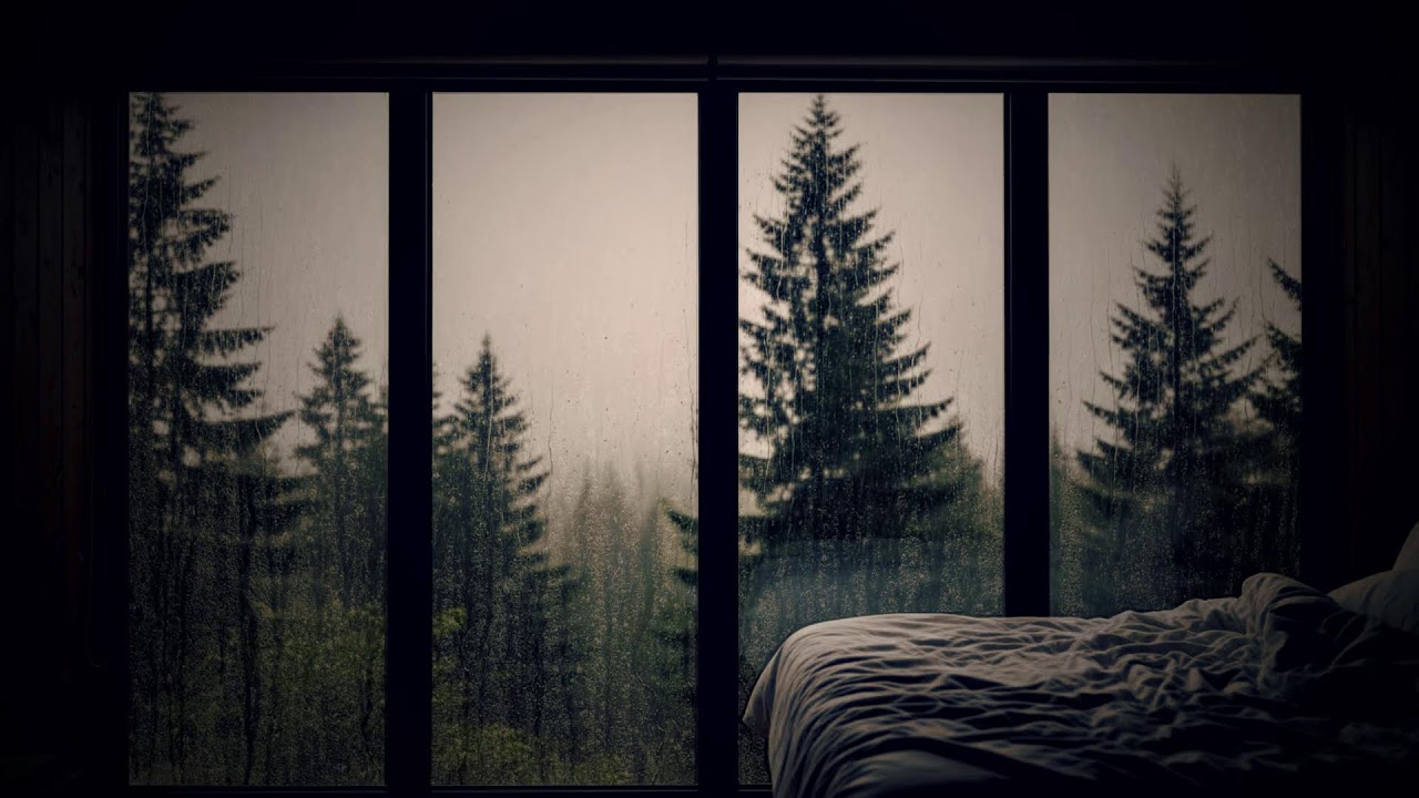 Calm Rain Sound in Cozy Cabin Natural Relaxing Ambience for Deep Rest