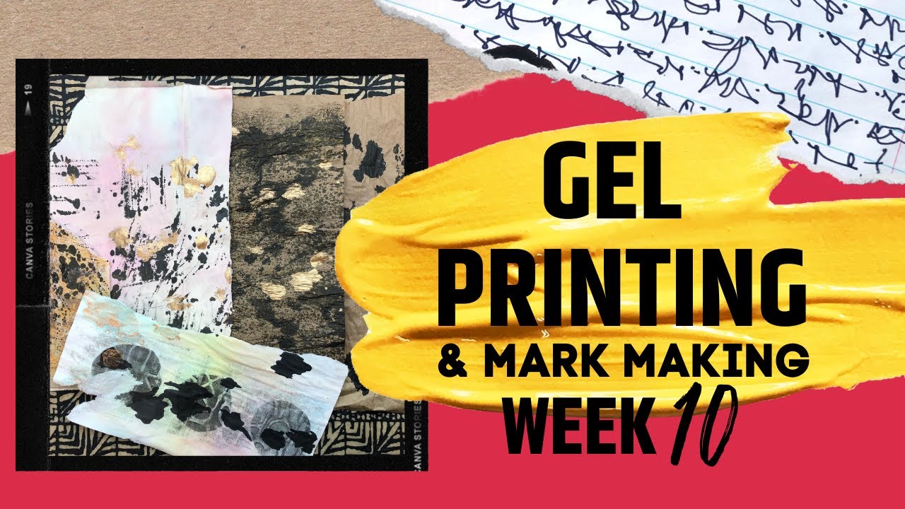 Gelli™ Printing , Mark Making & Art Journaling - Exploring Eco dyeing and Ink Blots with Sumi Ink