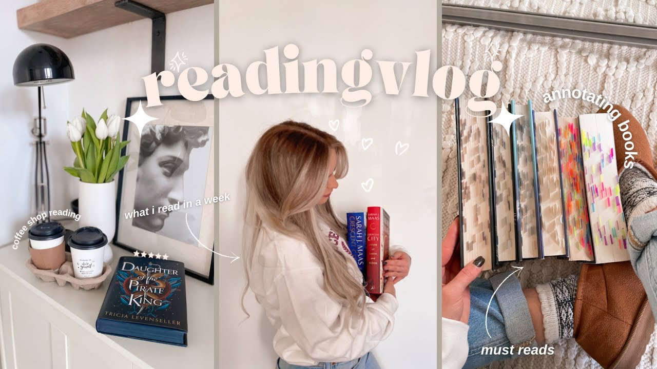 READING VLOG🌷romance books, lots of coffee, book hauls, unboxings & acotar 💌