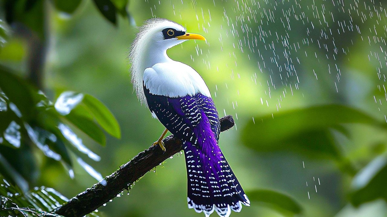 Чистое пение птиц под мягким дождем 🌿 Пусть каждый звук смоет стресс и вернет вас к покою 🌧️🌧️