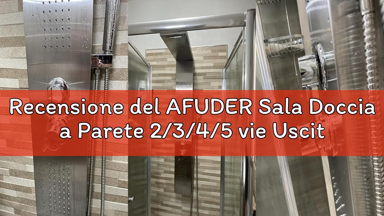 Recensione del AFUDER Sala Doccia a Parete 2/3/4/5 vie Uscita Acqua Rubinetto Doccia in Ottone Vite