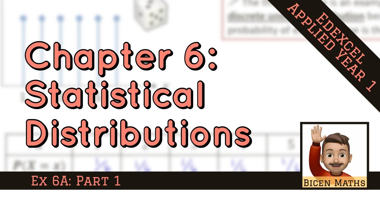 Statistical Distributions 1 • Simple Distributions - Skills • Stats1 Ex6A • 🤖