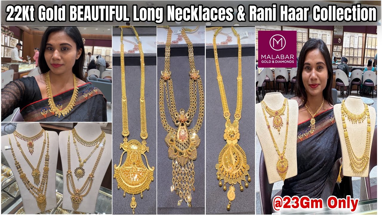 Malabar Gold Ranihaar & Long Necklace Designs💕| Gold Long Necklace| Gold Long Haram| Gold Necklace|