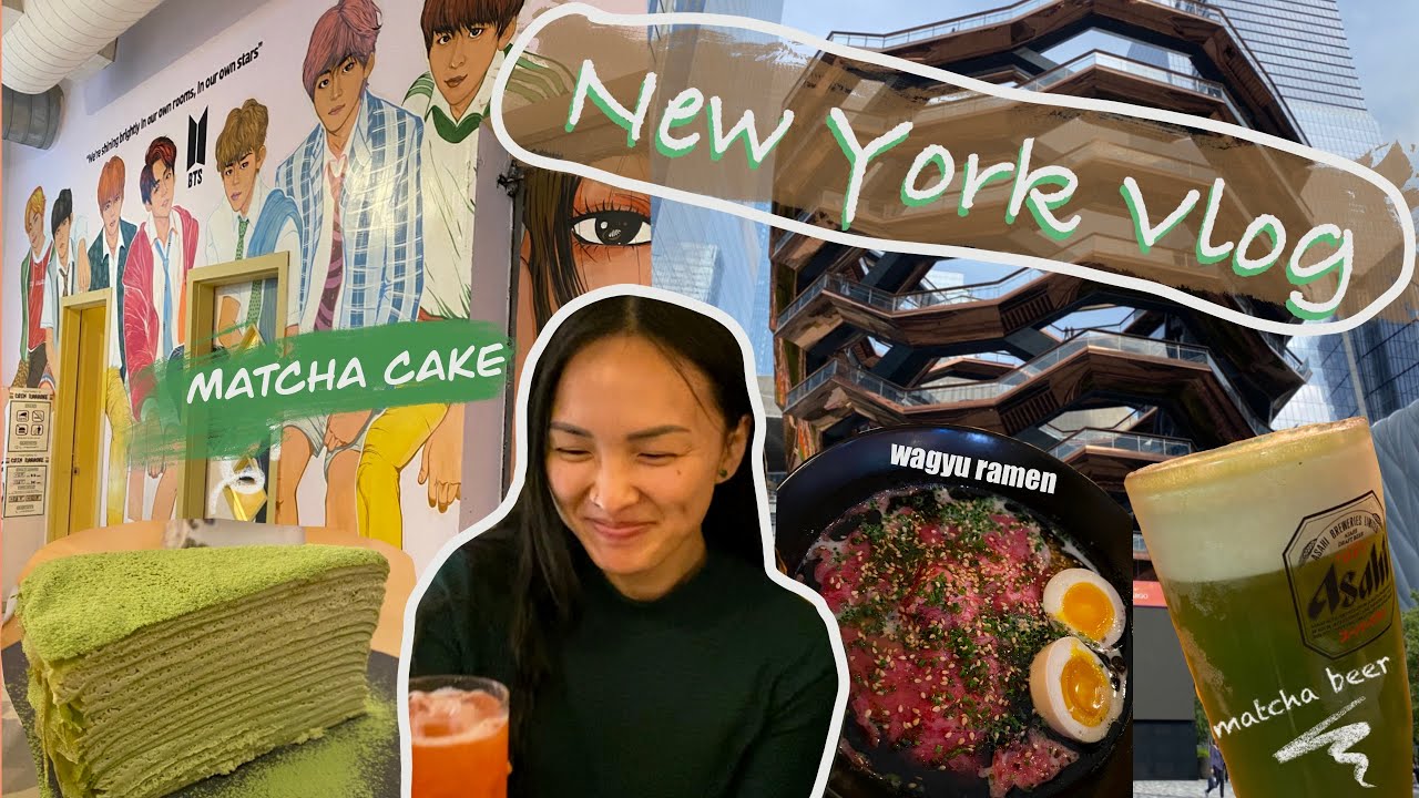 New York Vlog | 🍵matcha beer, matchaful cafe, wagyu ramen, 3 michelin star sushi, what to eat in NY