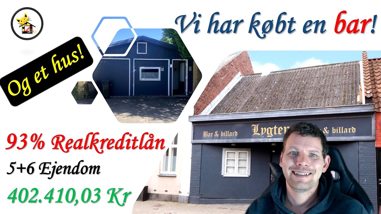 402.410,03kr Vi har købt en bar og et hus! 5 +6 Udlejningsbolig Ejendomsinvestering Gældsovertagelse