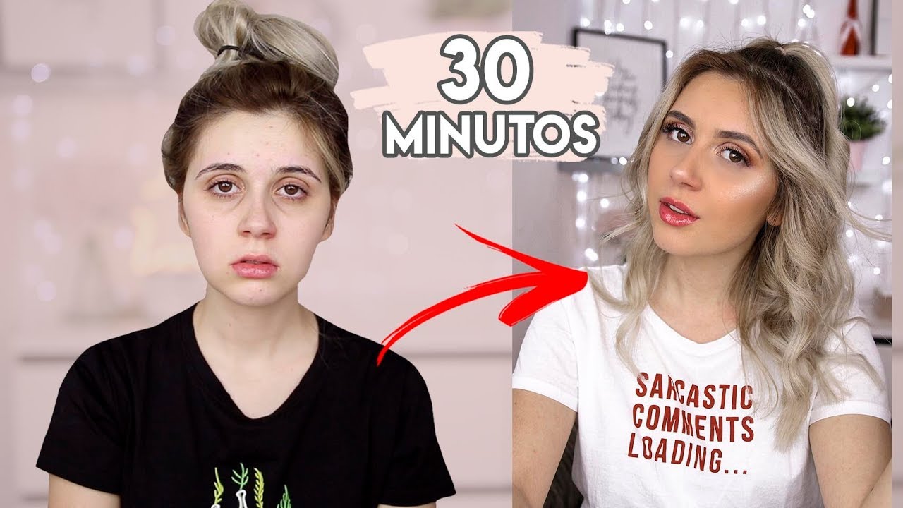 TRANSFORMAÇÃO em 30 MINUTOS | Maquilhagem, cabelo e outfit | Joana Gentil