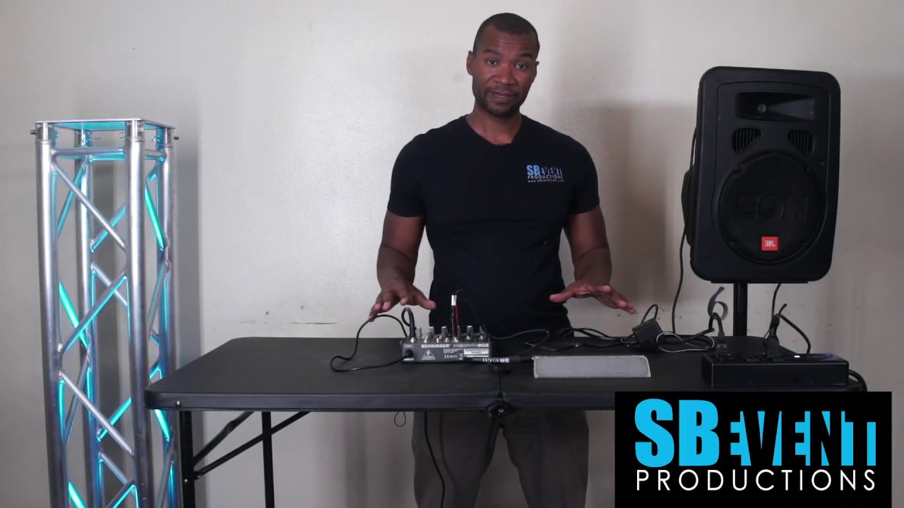 SOP - Behringer 802 Mixer to JBL 10 with aux