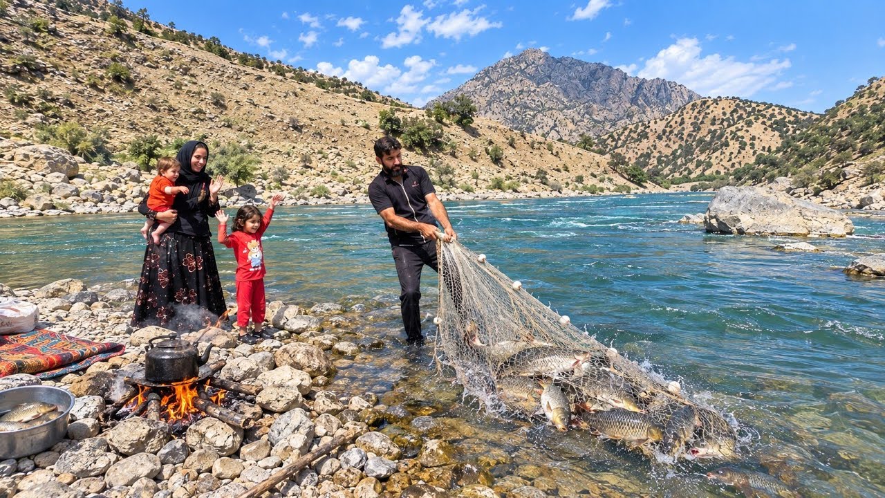 Cave Life in Iran&rsquo;s Zagros Mountains | Can This Nomadic Family Catch Fish in a Wild River?
