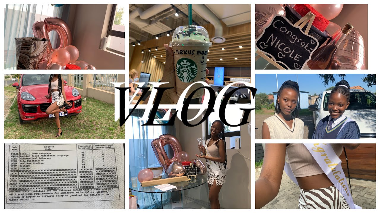 VLOG : REACTION TO MY RESULTS || SURPRISE AT SCHOOL || CONGRATULATORY PARTY || SOUTHAFRICAN YOUTUBER