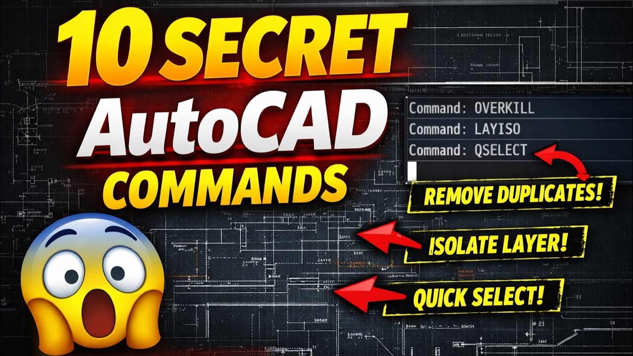 10 AutoCAD Commands jo 90% Beginners nahi jaante😱 || AutoCAD Tutorials ( hindi ) || #autocad