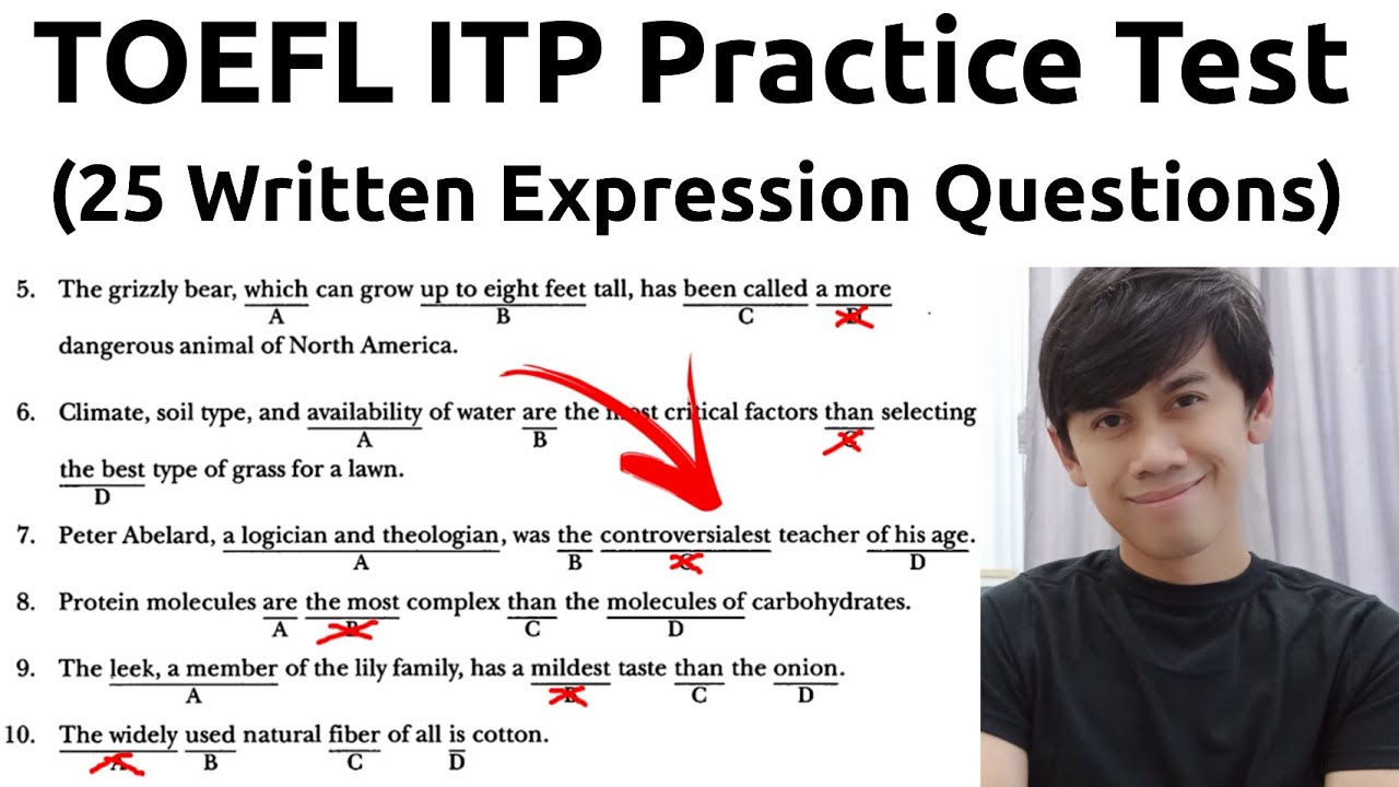 A Full TOEFL Written Expression Practice Test with ANSWERS