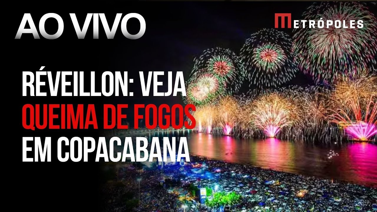 Veja a queima de fogos completa em Copacabana para celebrar 2026
