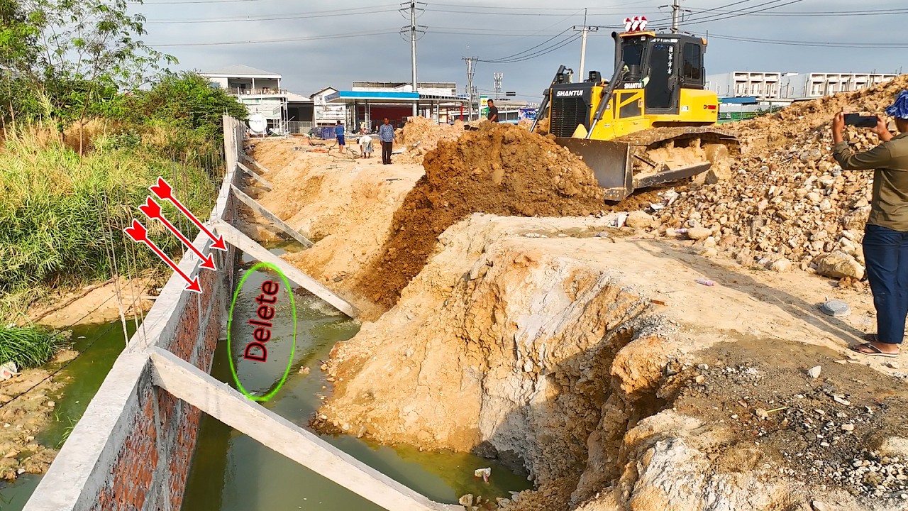 Oh Wonderful Process Fully 100% In New Project Of Filling Soils​ Hollow Space Fence​ Skills Operator