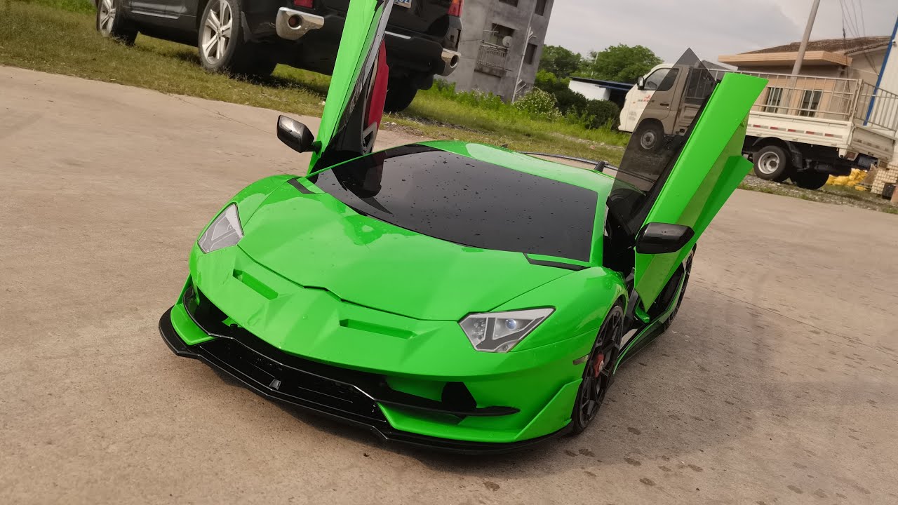 1/5 scale Lamborghini RC car V12 engine power test | Start to Finish by @septemberflow 