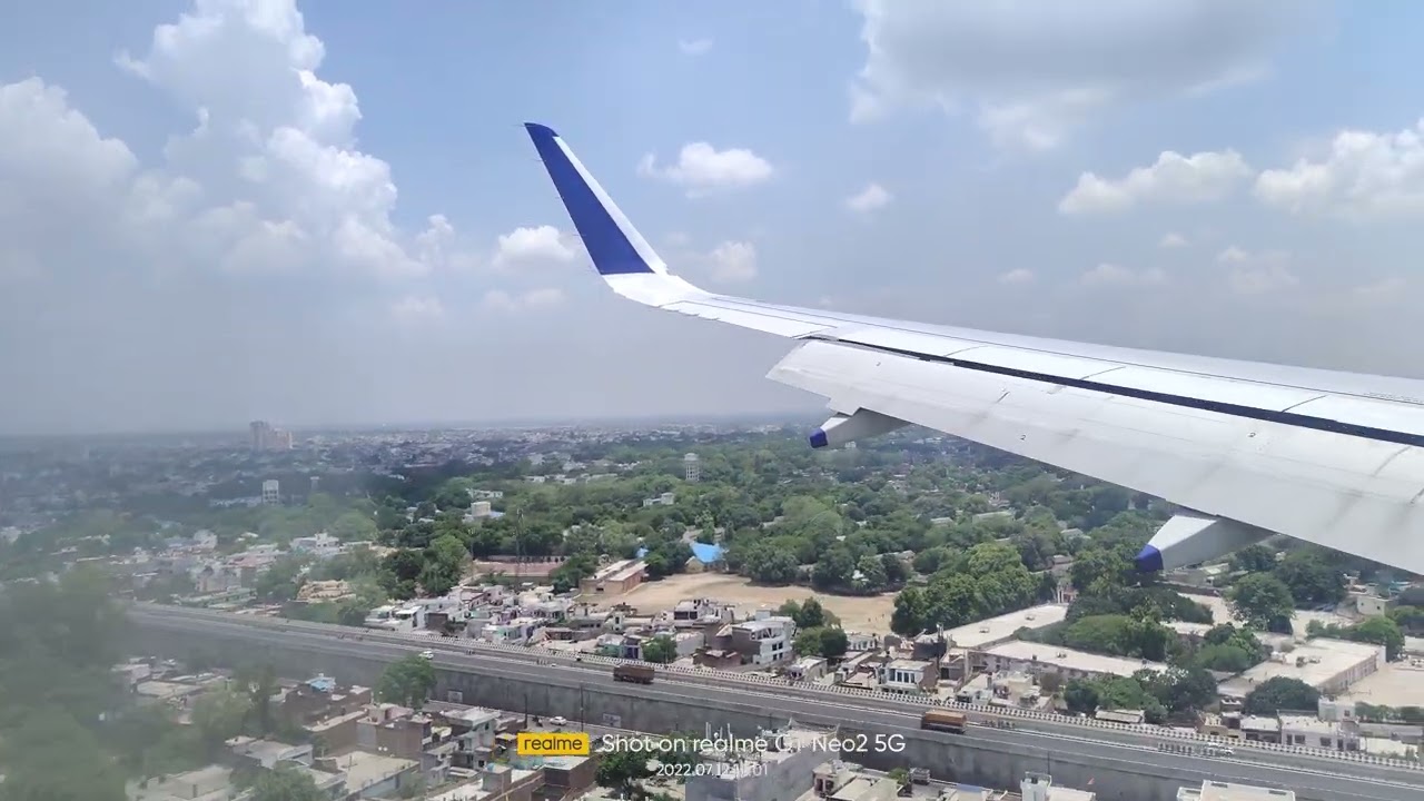 Landing at Kanpur Airport (KNU) | IndiGo Airlines | VT-IIO | Airbus A320-251N