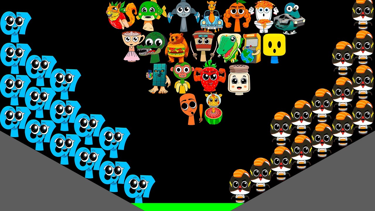 50 Sprunki Brainrot VS Six Seven VS Sigma Boy Sprunki Marble Race Tournament - Who will win?