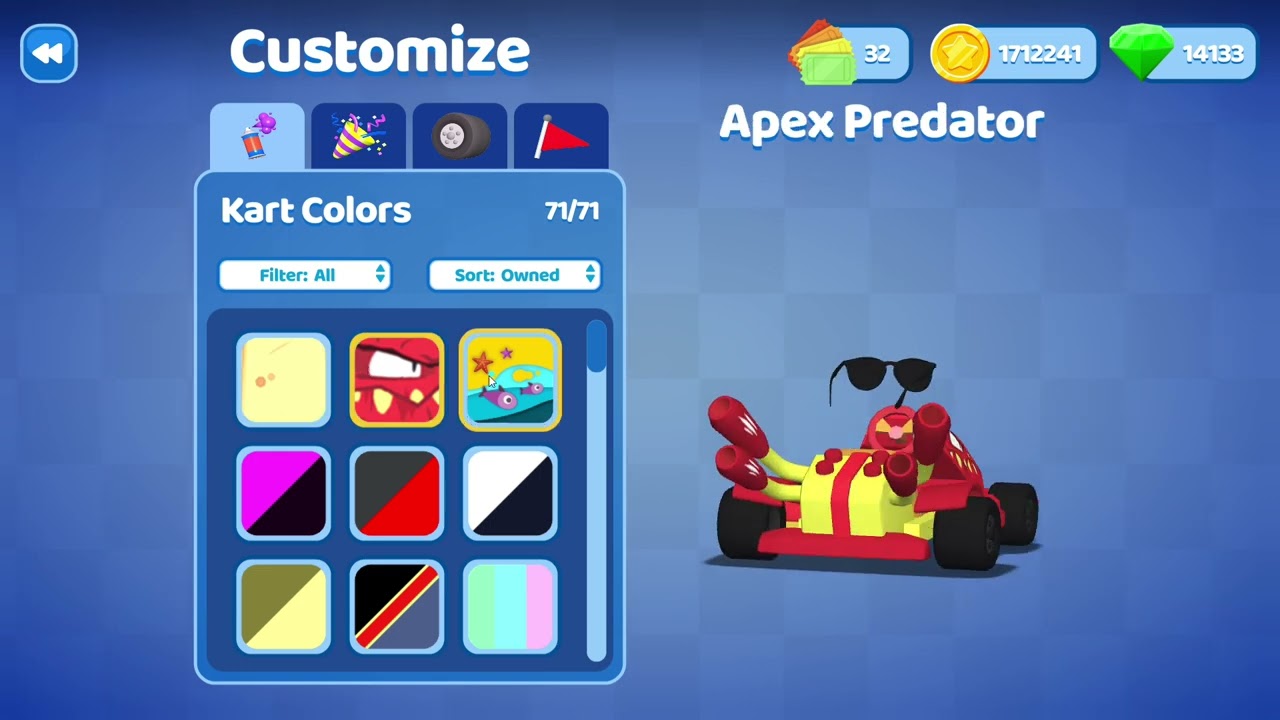 Everything that I own in Smash Karts!