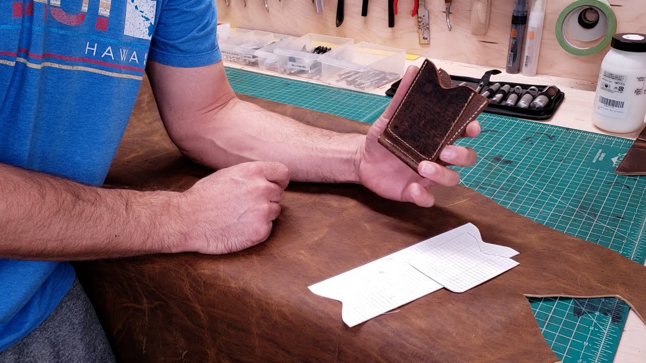 How to make a spring clip front pocket wallet.  #Reapandsewleatherco