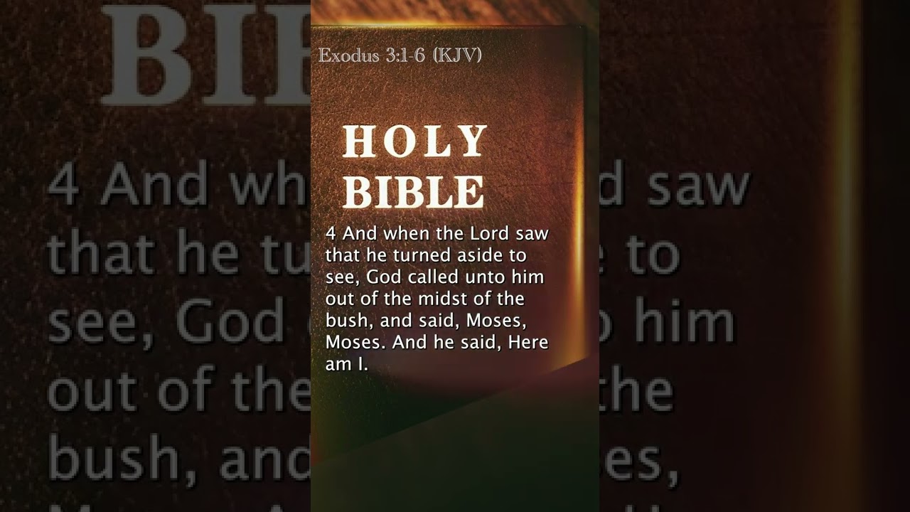 Exodus 3:1-6 (KJV)