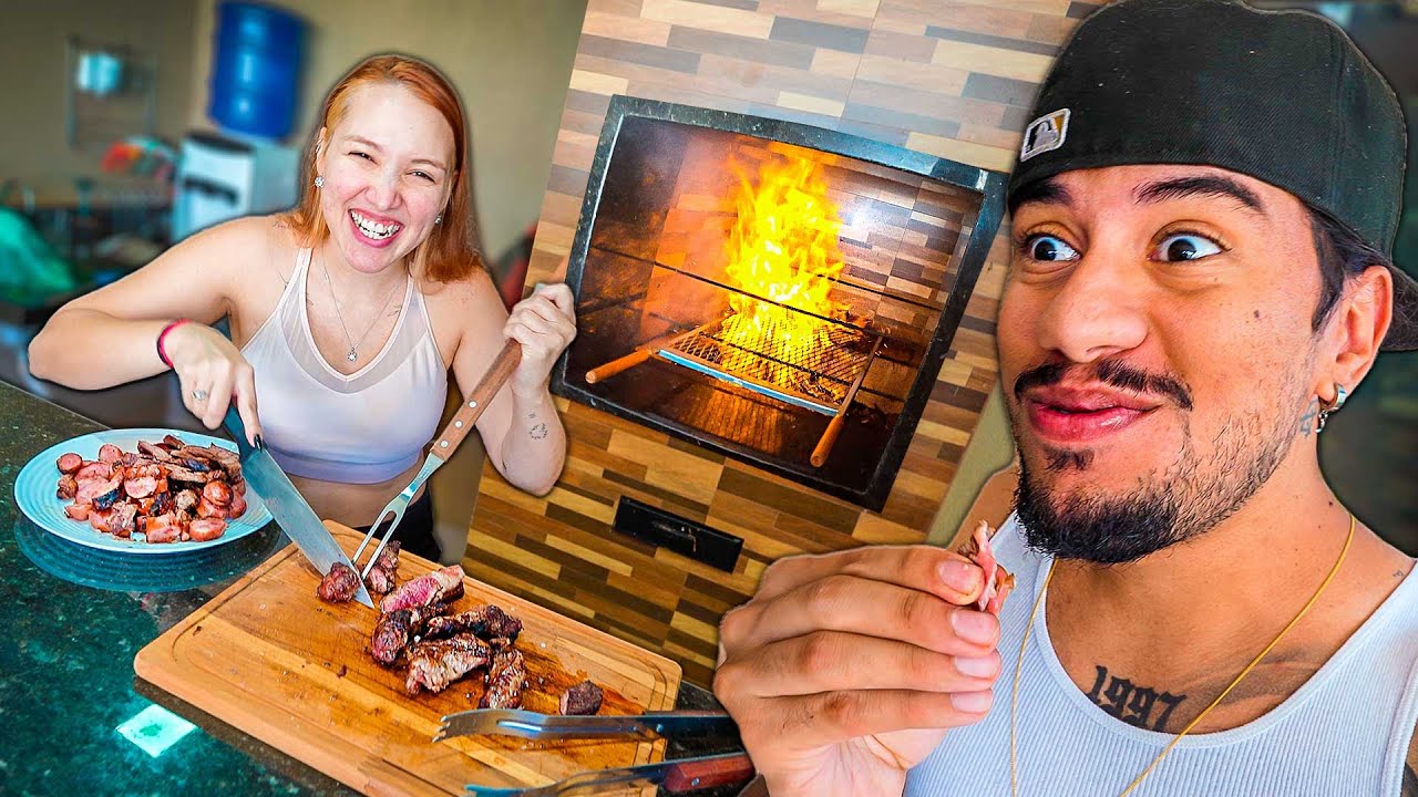 A BRENDA FEZ TODO O CHURRASCO SOZINHA E EU FIQUEI SÓ OLHANDO
