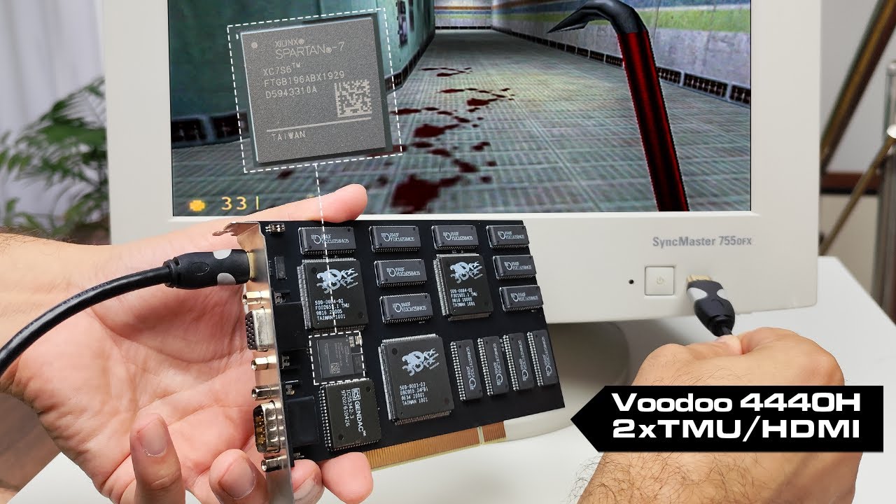 У меня есть выход HDMI с пользовательской карты 3dfx Voodoo 1! Quake, Resident Evil, Half Life и ...
