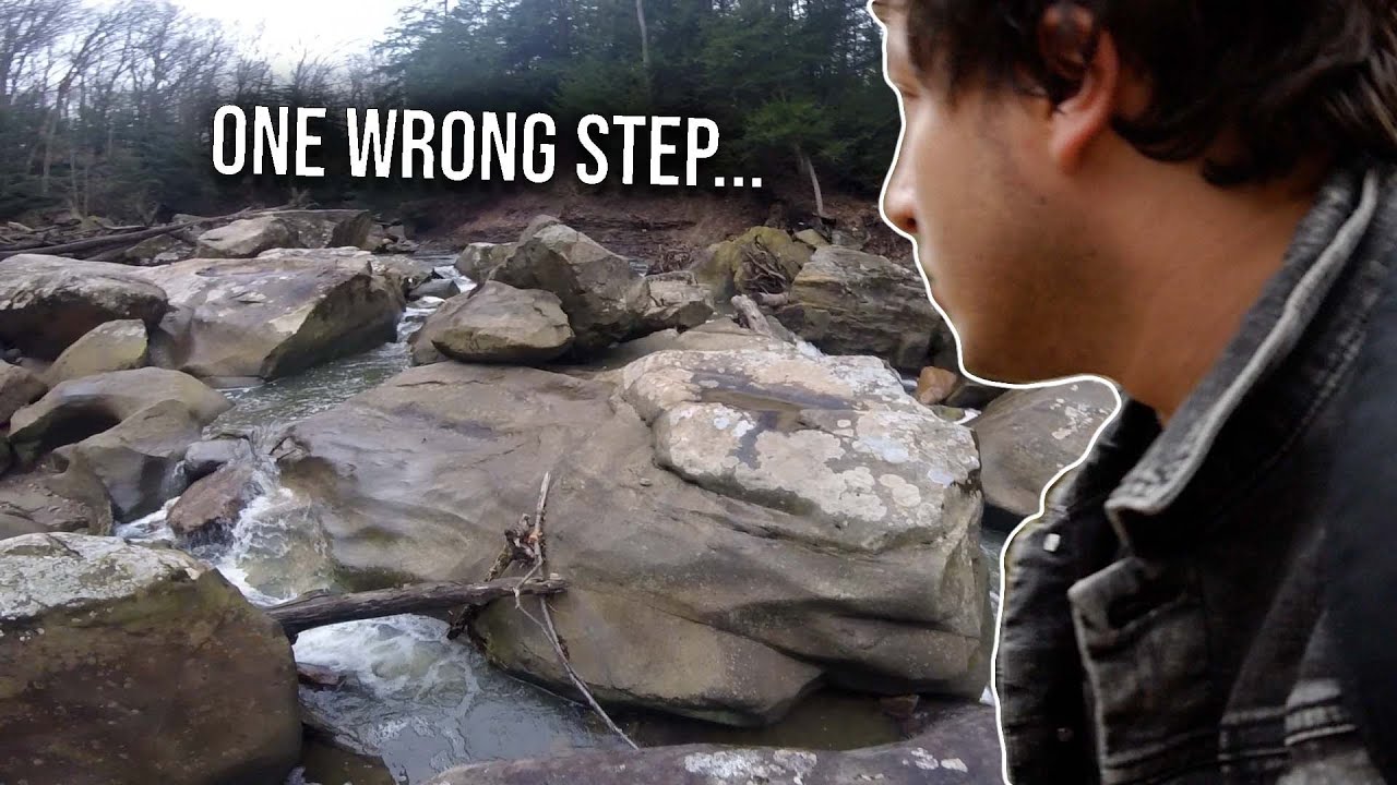 Rock Climbing Across a Raging Creek