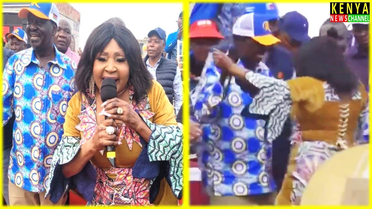 Mbilia Bel performance in Nyeri at Azimio Rally with Raila Odinga 🔥