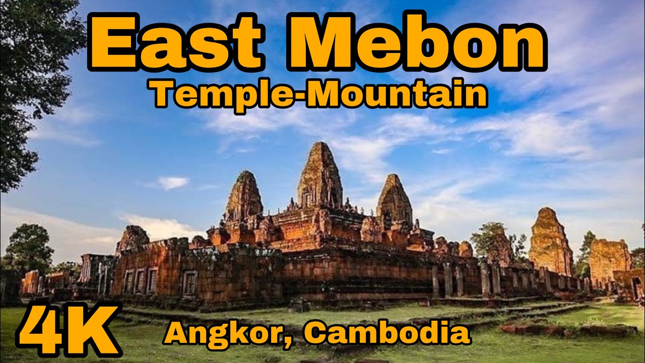 4K | East Mebon Temple Walking tour | Mountain temple in the center of the East baray | Angkor