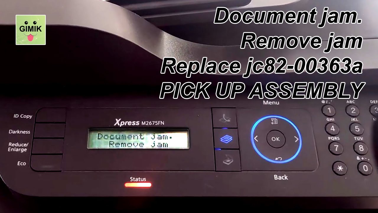 Samsung Document Jam Fix - ADF Pick Up Assembly Replacement (M2675FN & more)