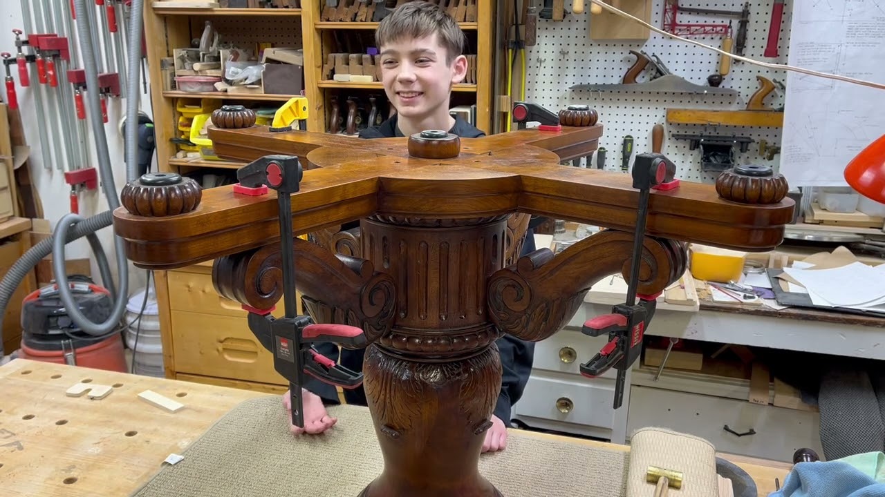 PW 104 Expanding Oval Table Part 13.  Complete upper frame, Cam Disc and lower frame.