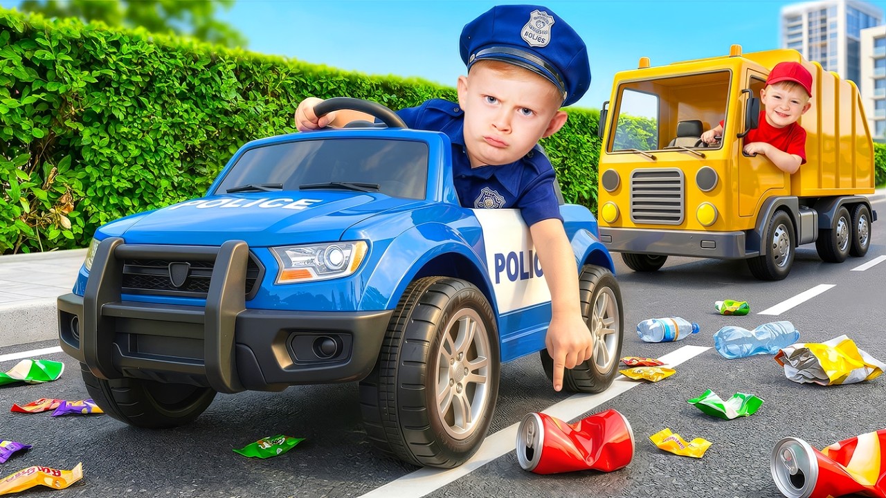 Sidewalk Cops Chase the Littering Boy