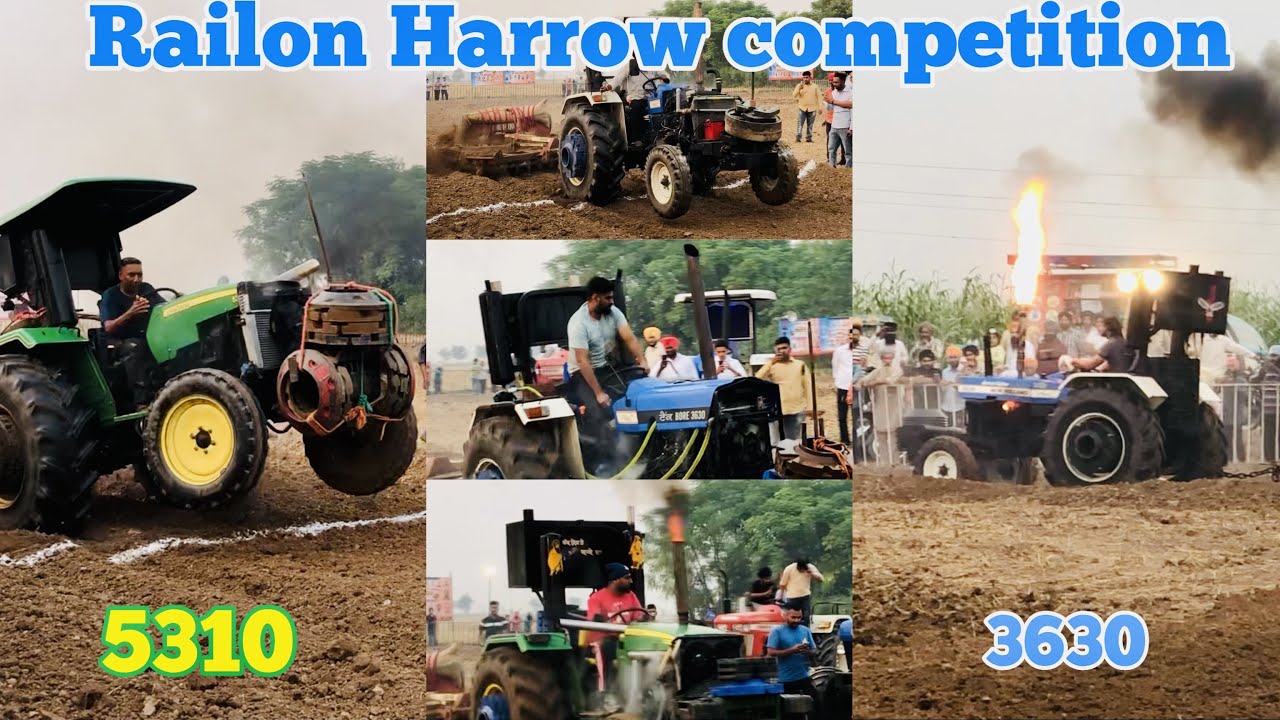 🛑 Best Tractor Harrow competition Railon Fatehgarh Sahib 60 hp Tractor