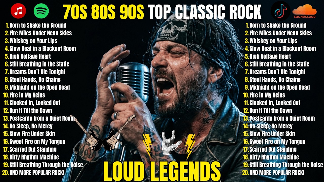 ⚡ 100 Ultimate Rock Anthems | The Golden Age of Guitar Music