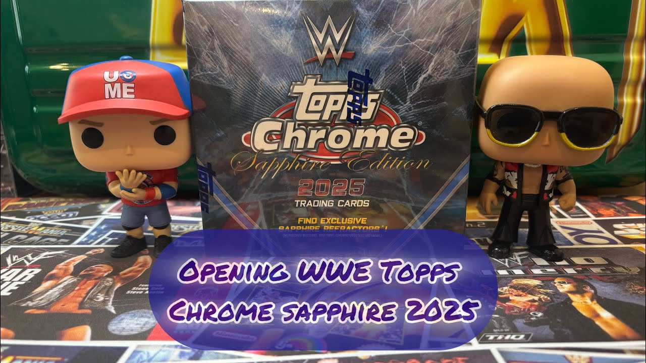 Opening WWE Topps Chrome 2025 - Sapphire edition - numbered cards and 1 auto per box!