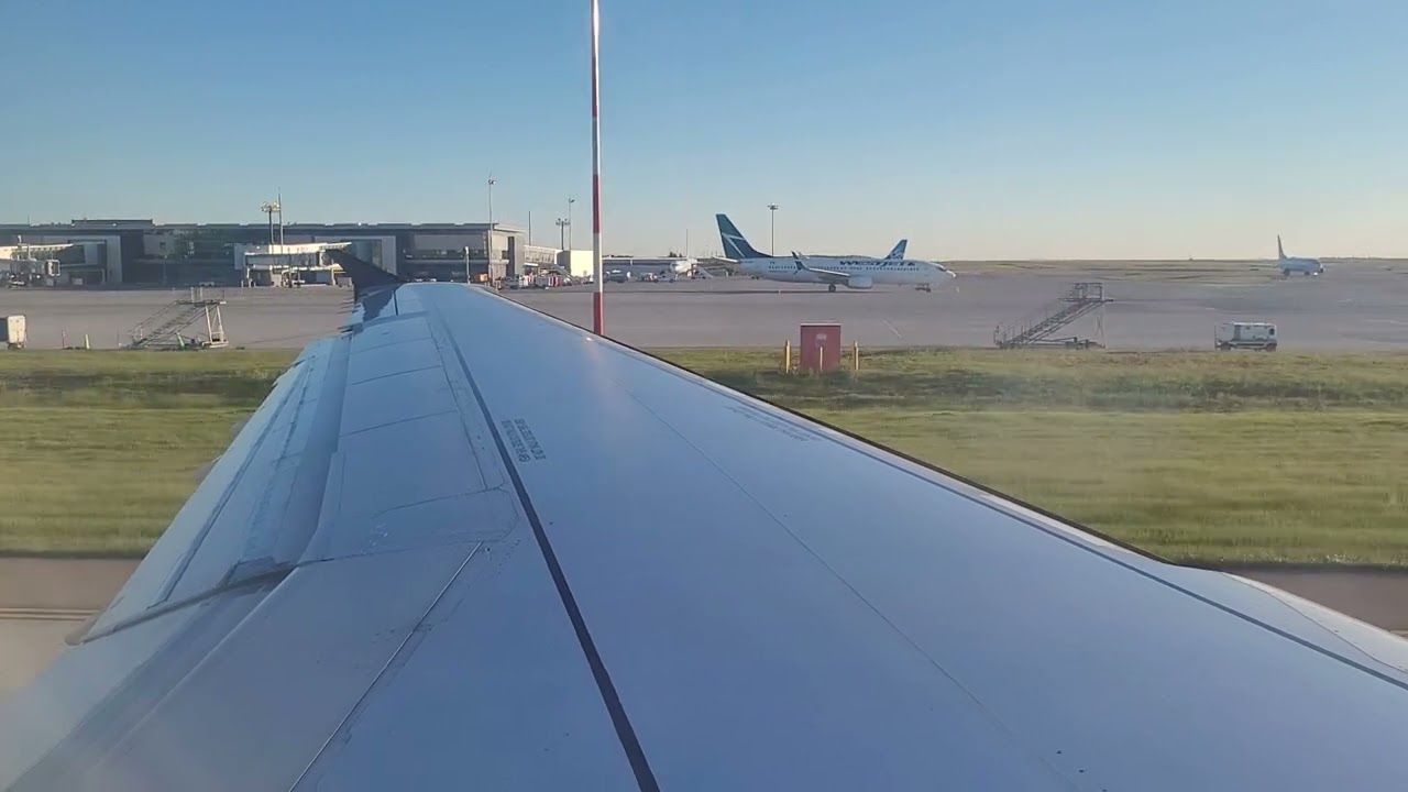 Air Canada A321 (C-FJNX) Takeoff from Calgary