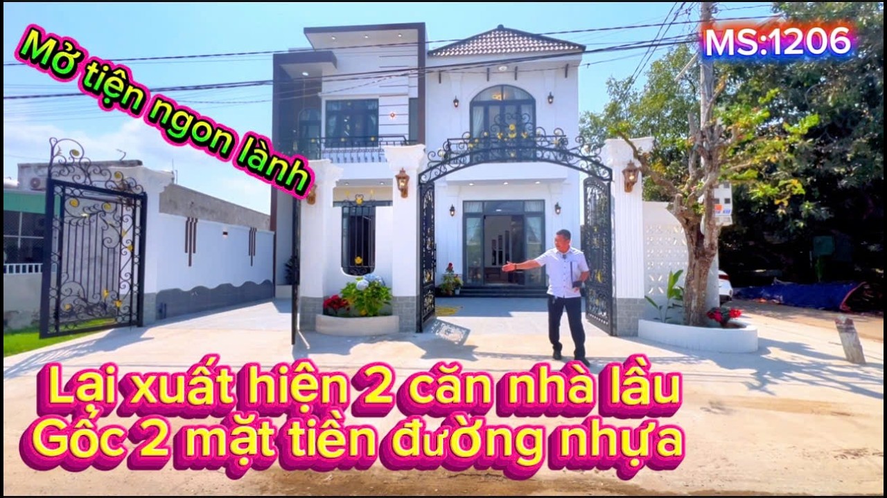 1206:xuất hiện 2 căn nhà gốc 2 mặt tiền đường nhựa thuận tiện buôn bán kinh doanh