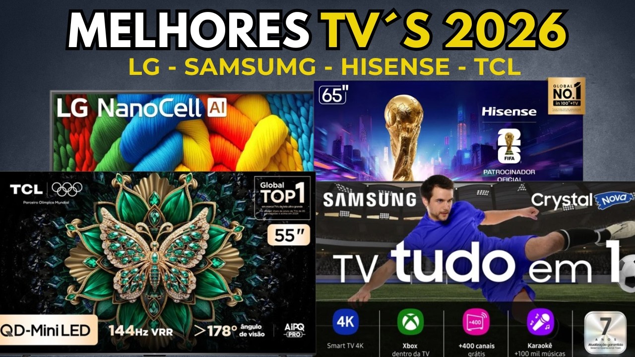 As melhores TV´S de 2026 (não compre antes de assistir este vídeo)