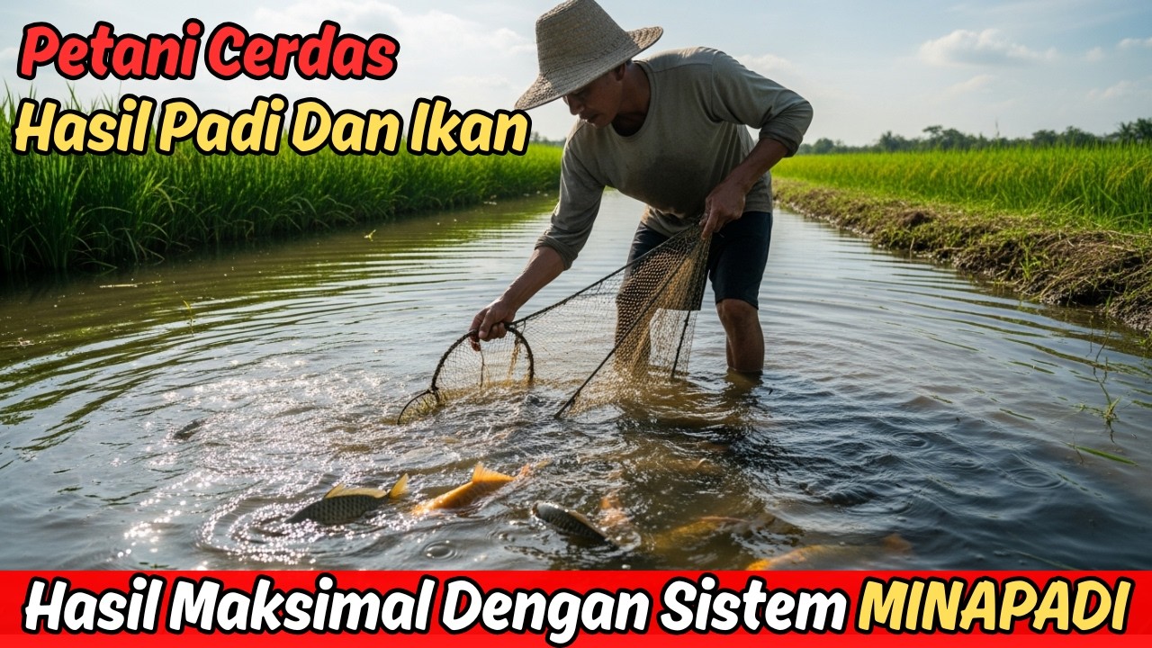 Usaha Mina Padi‼️  Cara Menanam Padi dan Ikan Emas dalam Satu Sawah yang Menguntungkan‼️