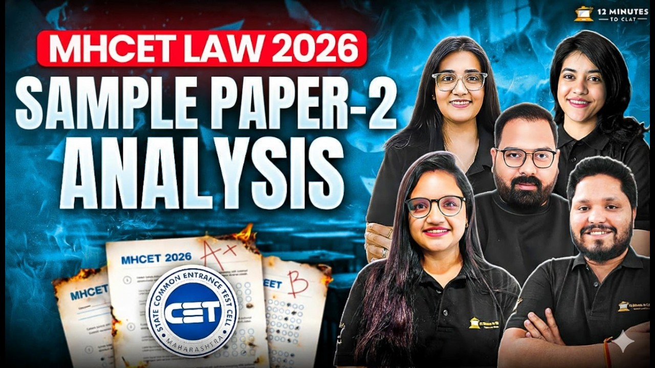 MHCET Law 2026 Official Sample Paper 2 Analysis 📝 Solution, Difficulty Level & Safe Score