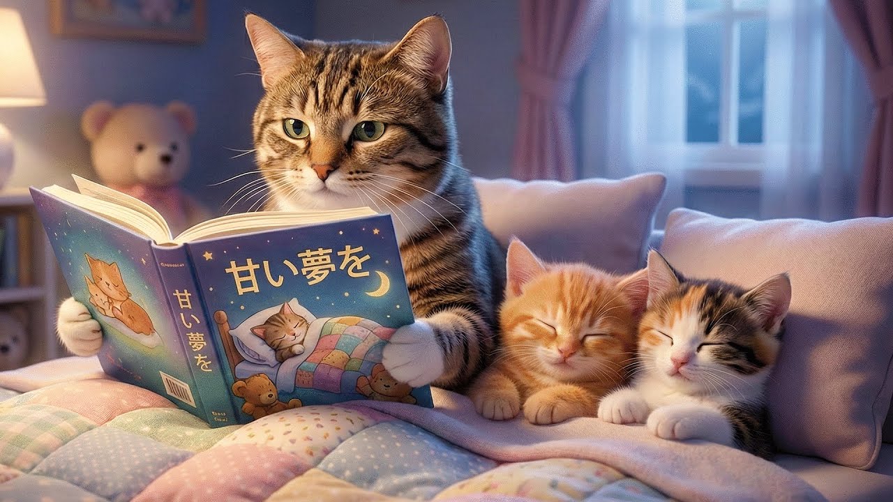 Papa Cat Takes Care Of Ginger & MooMoo While The Mother Is Away 💕