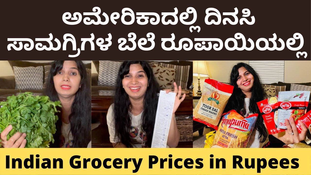 Food Prices of Indian American Groceries & Shopping, ಇಷ್ಟು Expensive ದಿನಸಿ ಸಾಮಗ್ರಿಗಳು, Kannada Vlog