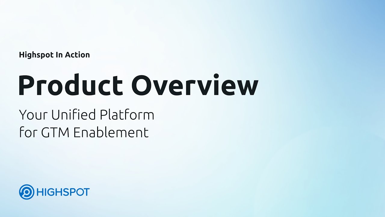 Highspot in Action: Product Overview