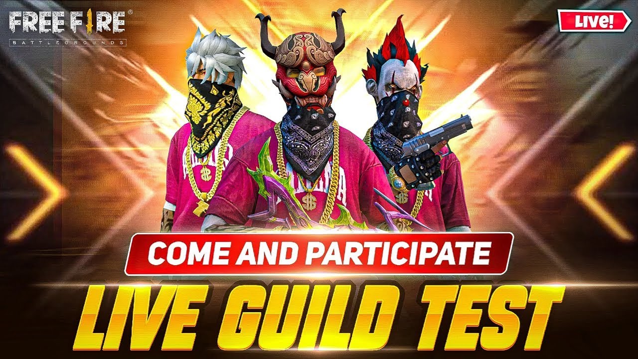 FF LIVE GUILD TEST 1 VS 2 | FREE FIRE LIVE GUILD TEST | LIVE GUILD TESTING  @ytspark05