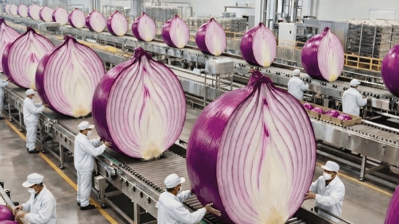 Inside the Largest USA Factory: From Raw Onions to Premium Powder (Full Process)