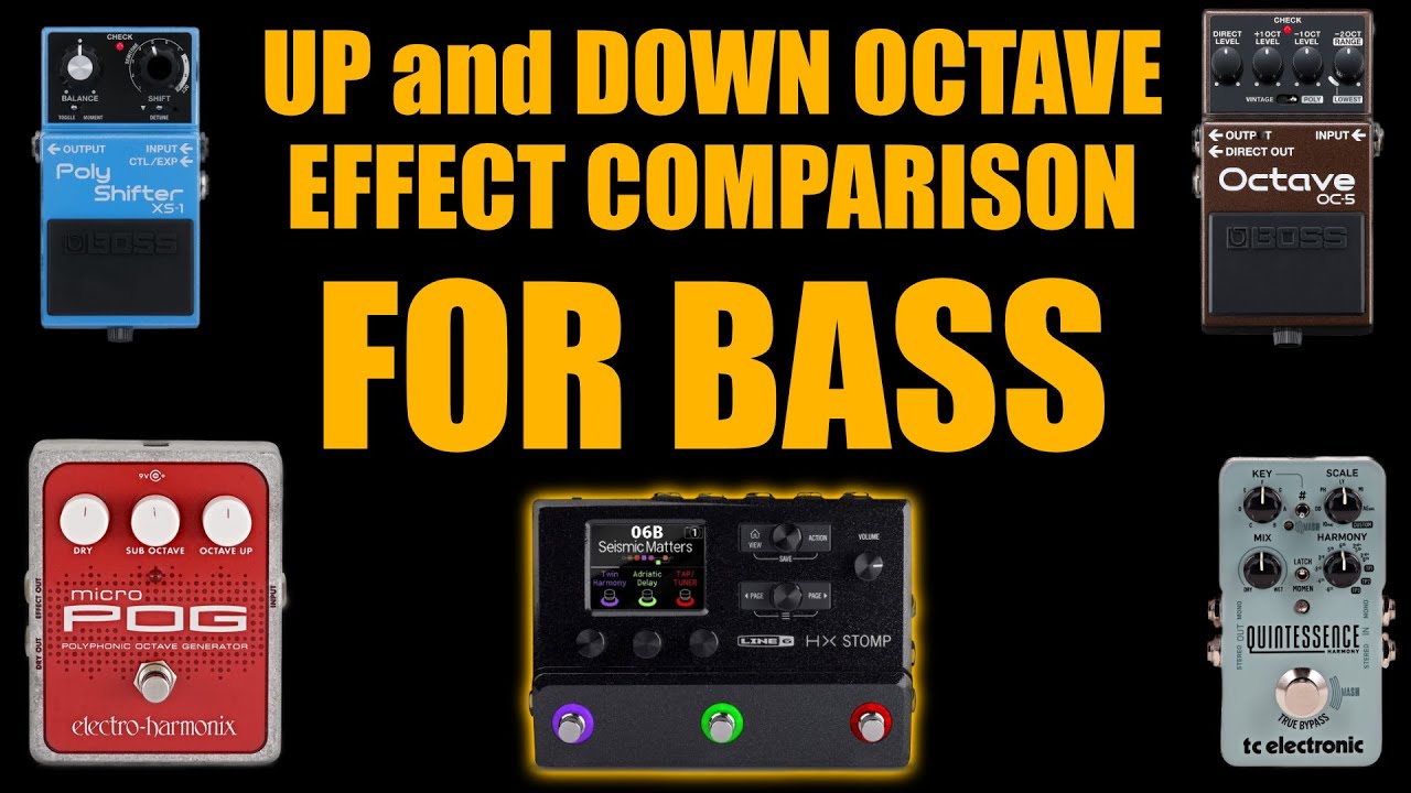 BASS octave bonanza! Comparing BOSS XS-1, BOSS OC-5, EHX POG, TC electronic Quintessence & HX stomp