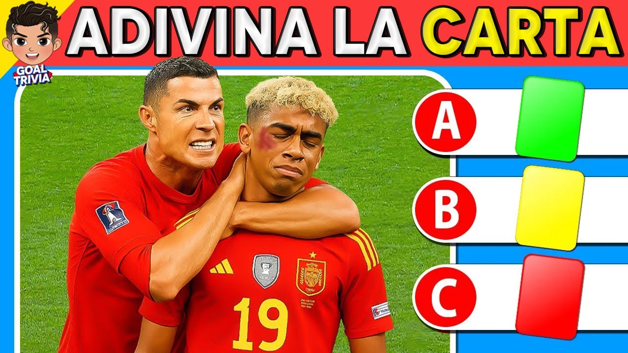 ️⚽️🏆Adivina la LESIÓN, Tarjeta Roja, Trofeo, Camiseta, Bandera del Jugador de Fútbol️🥇Ronaldo, Yamal